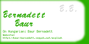 bernadett baur business card